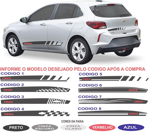 Adesivo Novo Onix Lateral E Traseiro 2020 Lt Ltz Turbo