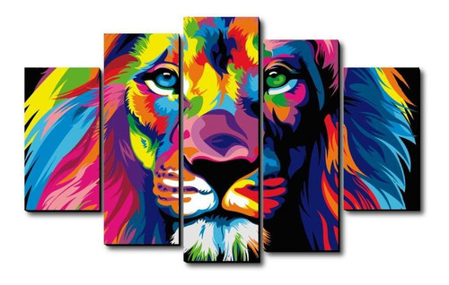 Cuadro León Multicolor 200 Cm X 120 Cm