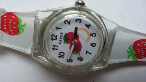 Reloj Quartz Frutilla Dakot Funciona Imperdible