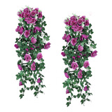 Flores Artificial Rosas Para Decoración Hogareña 2piezas