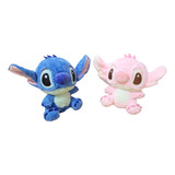 Peluche Stitch O Ángel Peludos Con Ojos Brillantes Tiernos