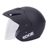 Casco De Moto Negro Semi Integral Edge Falcon Cuatrimotos Color Negro Mate Tamaño Del Casco Talla Xl