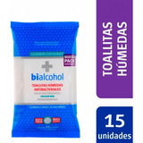 Bialcohol Toallitas Húmedas Antibacterial Con Aloe Vera 15u