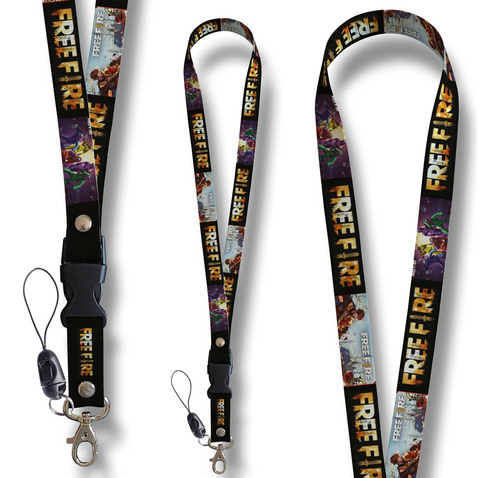 Lanyard Porta Gafete Porta Credencial Free Fire