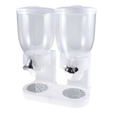 Dispensador De Cereales Doble Blanco, Recipiente De Almacena