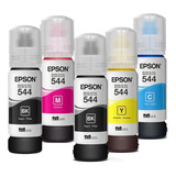 Kit 5 Refil Tinta Para Epson T544 L3110 L3250 L3150 B Y C M