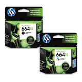 Pack Original Hp Negro Color Modelo 664xl F6v31al F6v30al  