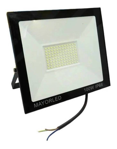 Reflector Led Mayorled Reflector Led 100w Con Luz Blanco Frío Y Carcasa Negro 220v