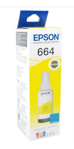 Refil Tinta Epson T664 Original L355 L365 L395 L495 Amarelo