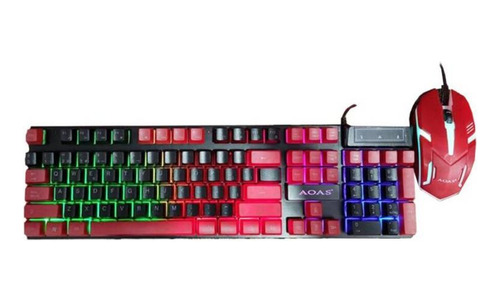 Kit Combo Gamer Teclado+mouse Multicolor Retroiluminado Rgb