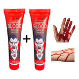 Kit 2 Sangue Artificial Falso Halloween Maquiagem Cosplay