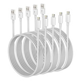 Pack 5 Cables Usb A Lightning Para iPhone 5 6 7 8 X Xr 11 12