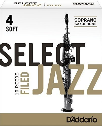 Rico Select Jazz Soprano Sax Reeds, Filed, Strength 4 Soft, 