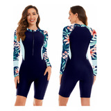 Mono Deportivo De Manga Larga, Traje De Surf Para Mujer, Tra