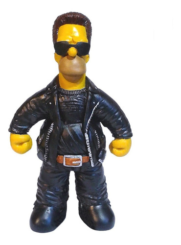 Homero Simpson Parodia Terminator 2  Figura Resina 14cm 