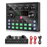 Audio Podcast Mixer With Tarjeta De Sonido V8s 2024