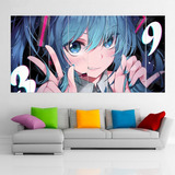 Cuadro Poliptico Hatsune Miku Anime Girl Art Xxl 192x100cm