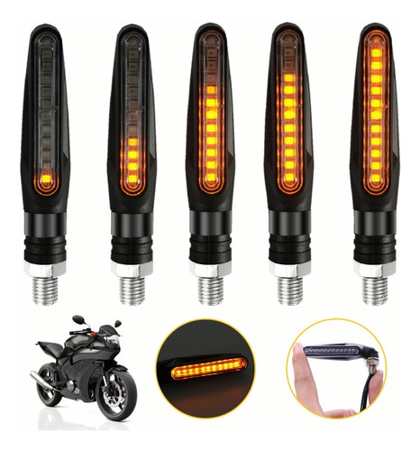 4 Pz Secuencial Motocicleta Direccionales Led Indicador 12v