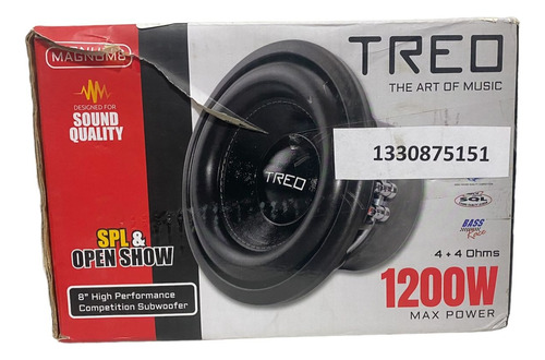 Subwoofer Treo Mangum8 600w 4ohms Doble Bobina Caja Dañada