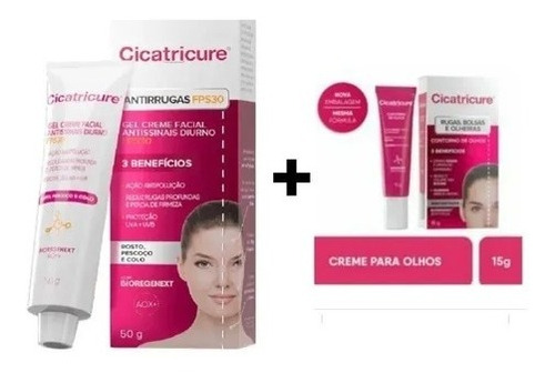 Kit Cicatricure Creme Antissinais 50g  + Contorno Olhos 15g