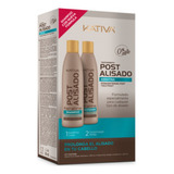 Kativa Post Alisado Keratina Kit Shampoo Mas Acondicionador