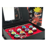 10 Piezas Akatsuki Miembro Anillo Cosplay Anime Naruto Plata