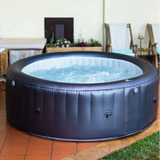 Hot Tub Inflable Spa 6 Personas Marca Mspa Color Gris 