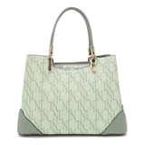 Bolsa De Mano Nicole Lee Monograma Ss22 Color Sage