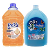 Pack Detergente Liquido Brik's + Suavizante Brik's 5 Litros