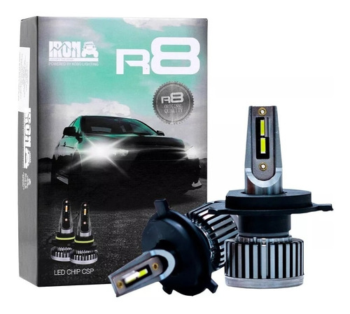 Kit Creeled Iron R8 H4 10ma Generacion Chip Csp Sin Cooler