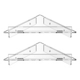 Estante Esquinero De Acrílico Transparente, Paquete De 2 Est