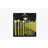 Kit Com 12 Pincéis En001 Amarelo Neon - Macrilan