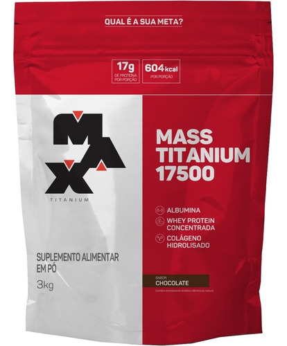Hipercalorico Mass Titanium 17500 3kg - Max Titanium