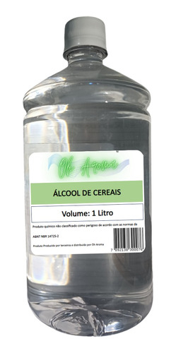 Álcool Hidratado Cereais 1 Litro Com Certificado Puro