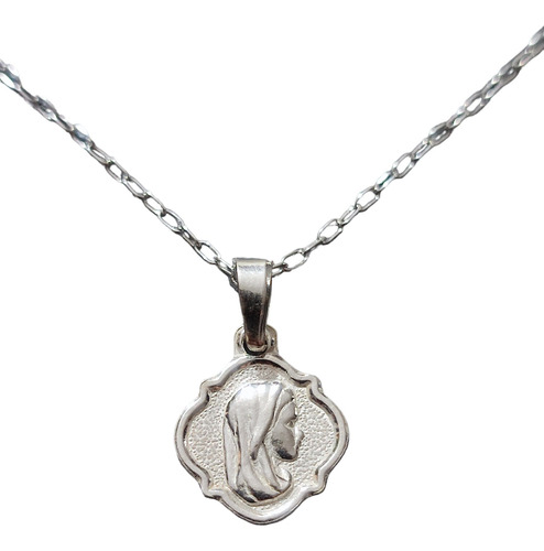 Collar Cadena Virgen Niña Mujer Niños Plata 925 + Caja Regal