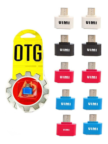 Adaptador Otg V8 Micro Usb A Usb Blister Paquete 10 Piezas