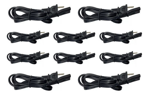 Paquete De 10 Cables Universales Tipo 8 Para Tv, Pc, Bocina