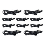 Paquete De 10 Cables Universales Tipo 8 Para Tv, Pc, Bocina