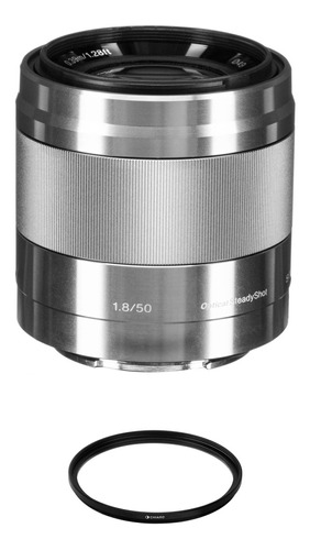 Sony E 50mm F/1.8 Oss Lente With Uv Filter Kit (silver)