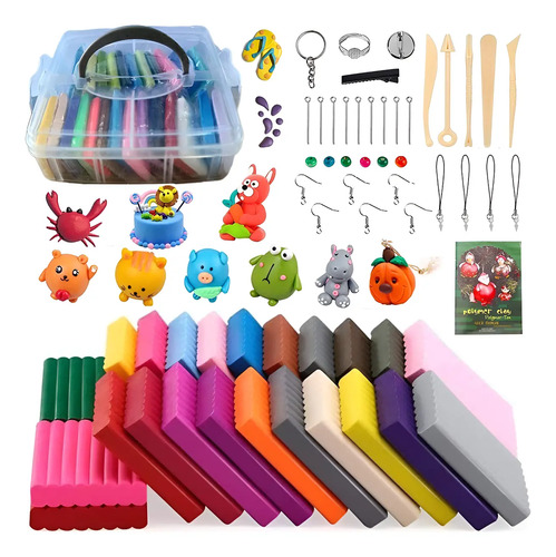 Kit De Arcilla Para Modelar Secado Al Aire, 24 Colores | MercadoLibre