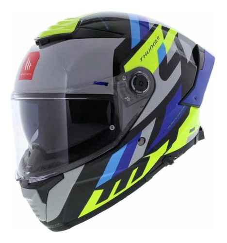 Casco Integral Doble Visor Mt Thunder 4 Sv Ergo  En Aolmoto