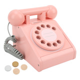 Teléfono De Esfera Retro De Simulación Para Niños Tele Pink