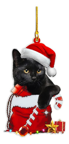 Adornos De Halloween De Gato Negro, Lindo Gato De Navidad, A