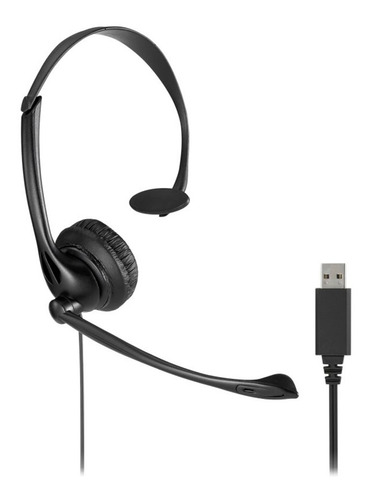 Audífonos Mono Con Micrófono Usb K80100ww Color Negro