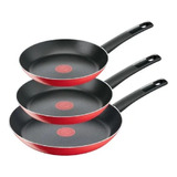 Juego De Sartenes 20/26/30cm Simply Cook Rojo T-fal B5740782