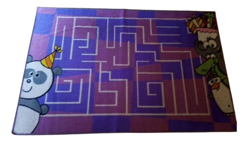 Alfombra Infantil Laberinto Animales 1 X 1.50 Mts Exc Est