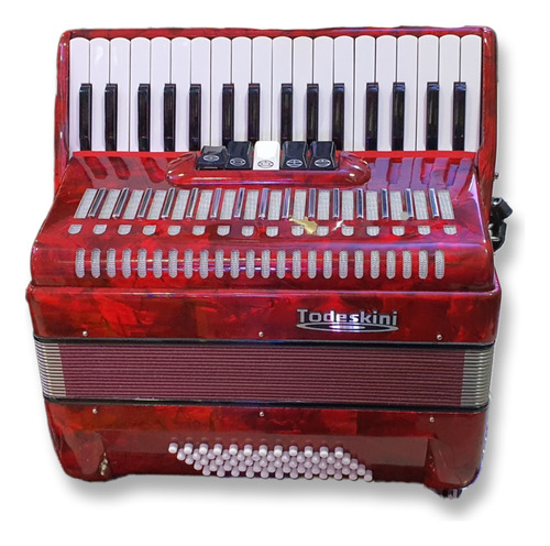 Acordeon Todeskini 60 Baixos Vermelho