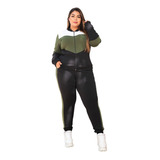 Conjunto De Frio Feminino Plus Size Gg-g3 Com Ziper Premium