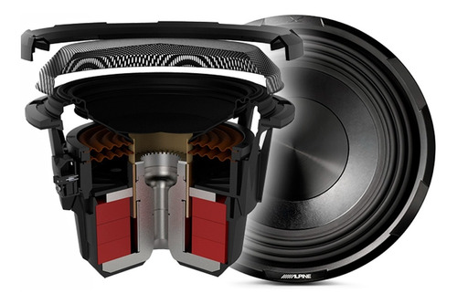 Subwoofer 12  Alpine Tope De Gama 900 W Rms X-w12d4 2ble Bob