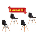 Cadeiras 4 Uni. De Sala Estrutura De Cor Pés Madeira